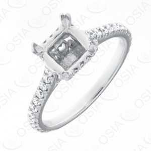 18 KARAT SEMI-MOUNT RING