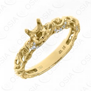 18 KARAT SEMI-MOUNT RING