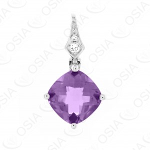 18 KARAT DIAMOND AND GEMSTONE PENDANT