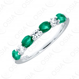 18 KARAT DIAMOND AND GEMSTONE RING