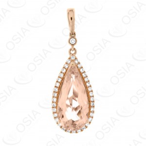 18 KARAT DIAMOND AND GEMSTONE PENDANT