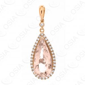 18 KARAT DIAMOND AND GEMSTONE PENDANT