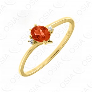 18 KARAT DIAMOND AND GEMSTONE RING