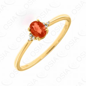 18 KARAT DIAMOND AND GEMSTONE RING