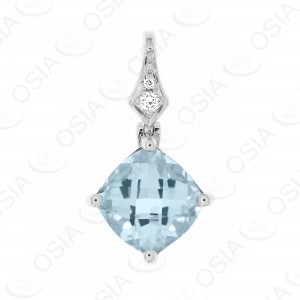 18 KARAT DIAMOND AND GEMSTONE PENDANT