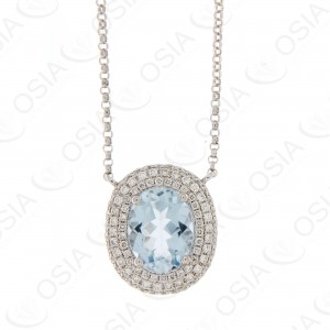 18 KARAT DIAMOND AND GEMSTONE NECKLACE