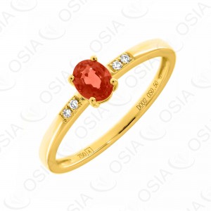 18 KARAT DIAMOND AND GEMSTONE RING