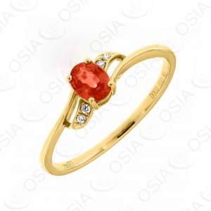 18 KARAT DIAMOND AND GEMSTONE RING