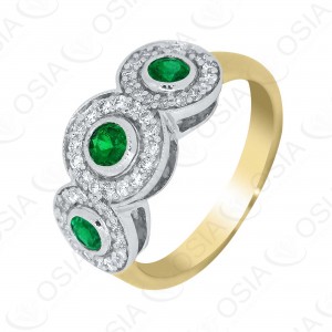18 KARAT DIAMOND AND GEMSTONE RINGS