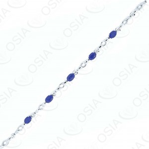 9 KARAT DIAMOND AND GEMSTONE BRACELET
