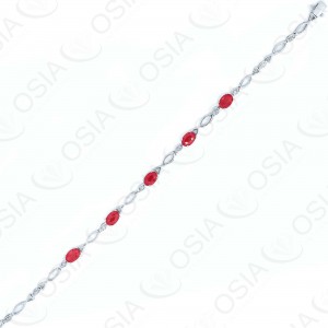 9 KARAT DIAMOND AND GEMSTONE BRACELET