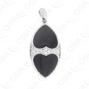 9 KARAT DIAMOND AND GEMSTONE PENDANT