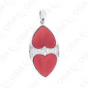 9 KARAT DIAMOND AND GEMSTONE PENDANT
