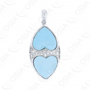9 KARAT DIAMOND AND GEMSTONE PENDANT