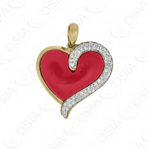 9 KARAT DIAMOND AND GEMSTONE PENDANT