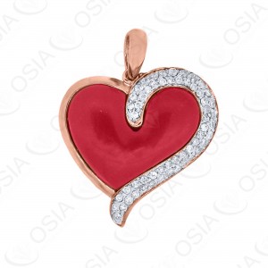 9 KARAT DIAMOND AND GEMSTONE PENDANT
