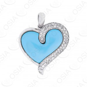 9 KARAT DIAMOND AND GEMSTONE PENDANT