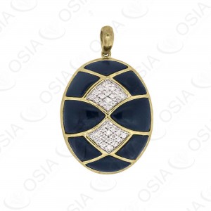9 KARAT DIAMOND AND GEMSTONE PENDANT
