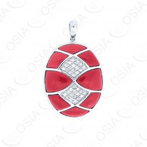 9 KARAT DIAMOND AND GEMSTONE PENDANT