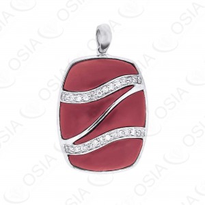 9 KARAT DIAMOND AND GEMSTONE PENDANT