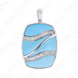 9 KARAT DIAMOND AND GEMSTONE PENDANT